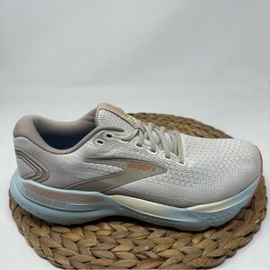 BROOKS Glycerin GTS 21 Running Shoes Coconut Aqua Autumn Sunset Size 11 Women's